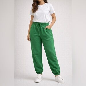 ZARA Green Jogger Pants Women’s Size M – Elastic Waist – Like New